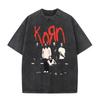 Korn TShirt  DoubleSided Dark NuMetal Emblem Theme (Vintage Washed Distressed Gothic Skull  Wing Aesthetic) Tshirts