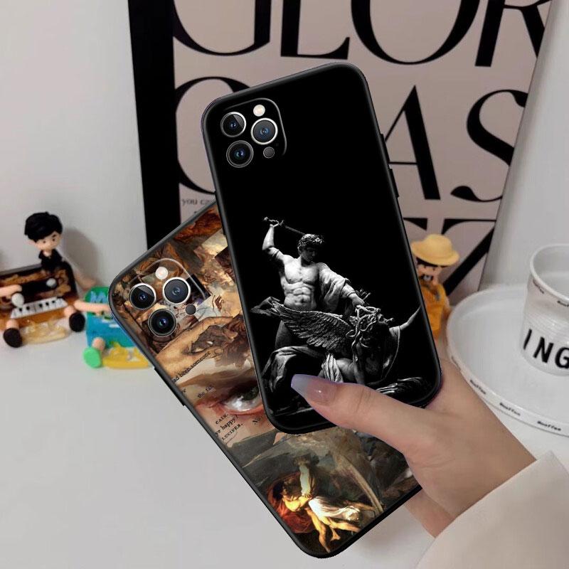 IK31 Fresko Adam Skulptur Engel Neue High-End Muschel Handyhülle für Redmi Note 13 14 Pro+ Plus A3 A3X 13X 13C 13R 14S 14C 14R