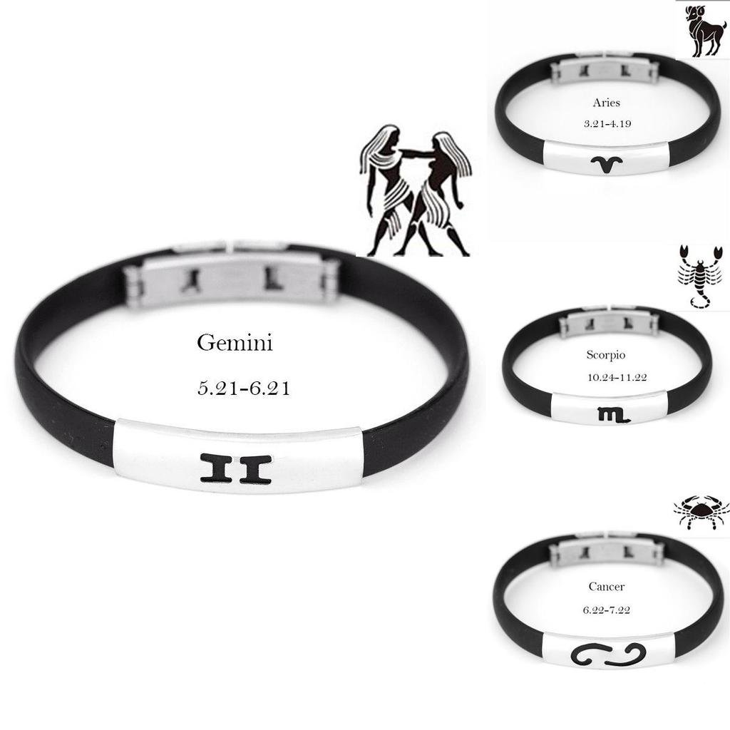 Timeless Constellation Stainless Steel Silicone Bracelets For Men And Women