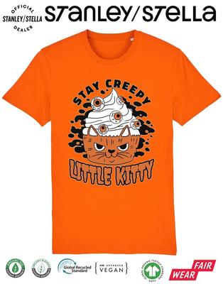 Stay Creepy Little Kitty Cupcake HALLOWEEN T-Shirt Herren Lustiges Kostüm Geschenk