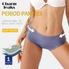 Dame Pluss Størrelse Truser Høy Midje Ensfargede Briefs Pustende Myke Koselige Menstruasjonsundertøy L-8XL 1 STK