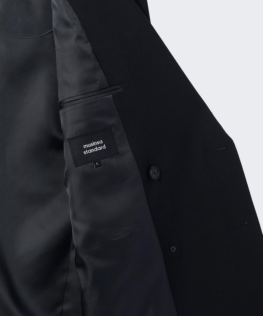 MUSINSA STANDARD Oversized Double-Breasted Blazer [Black]