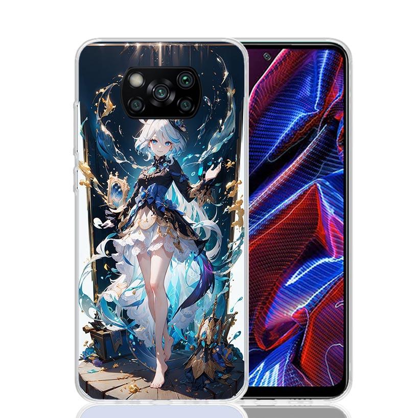 Genshin Impact Furina Phone Case For Xiaomi Poco F7 Ultra X7 X6 Pro X5 Redmi 15 15C 13 13C 12 12C 10 10A 10C 9 9A 9C 9T Shell Po