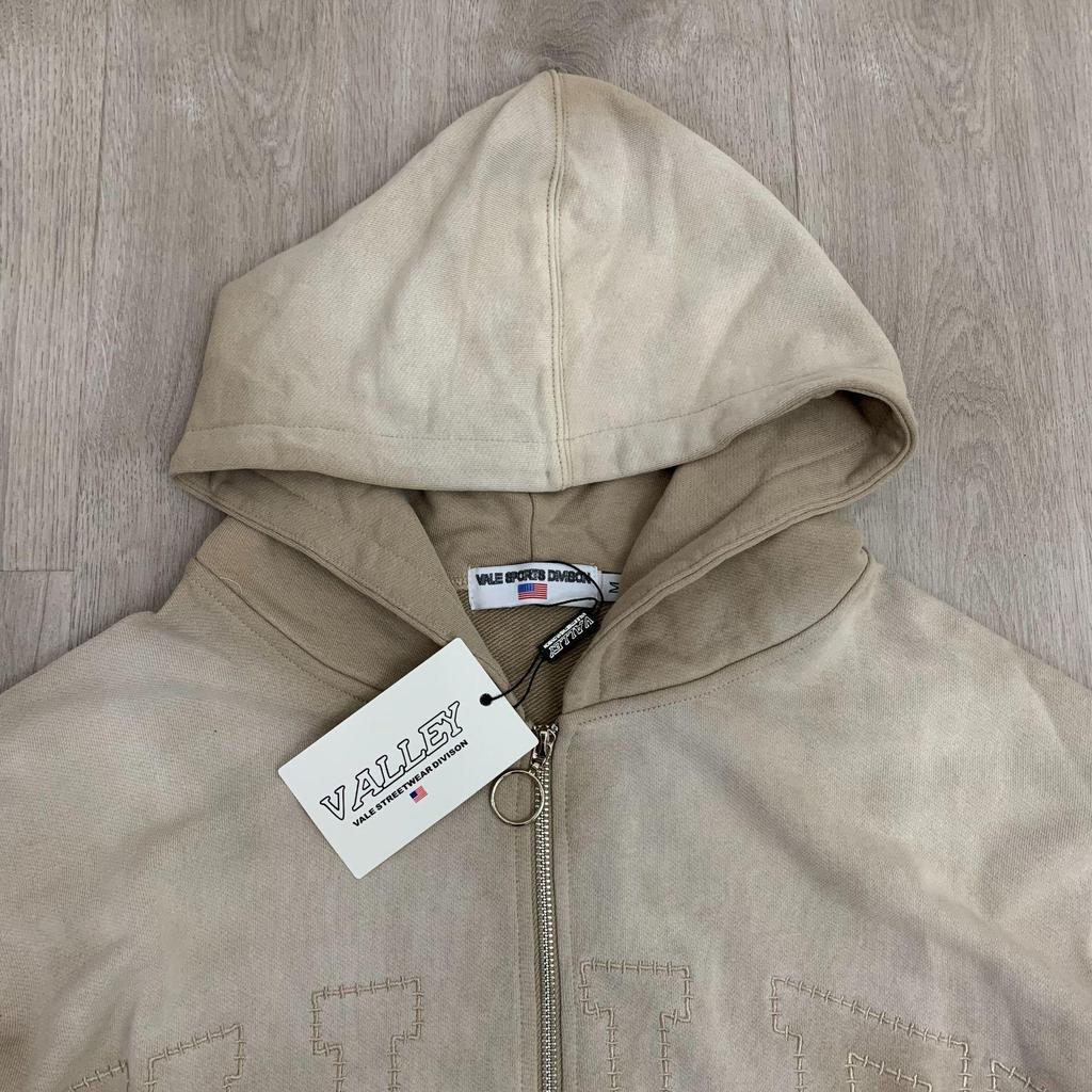 Vale Forever Sand Garden Vyšívaná mikina na zip - Trendy americká značka