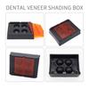 1pc 4holes Dental Resin Shade Light Box Composite Protector Veneer Storage Box Denture Teeth Patch Shading Organizer Tool