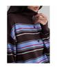 8SECONDS High-Neck Striped Pullover Brown