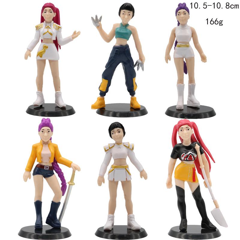 Anime Kpop Demon Hunters Figure Rumi Mira Zoey Derpys Tiger Figurine Toy Cute Desk Decoration Statues Ornament Kid Gifts