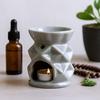 Oil Burner Geometric Grey