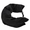 Cestovní krční polštář plnitelný s nastavitelným popruhem U tvar Měkký Sbalitelný Plnitelný Cestovní polštář Úložný vak Černý