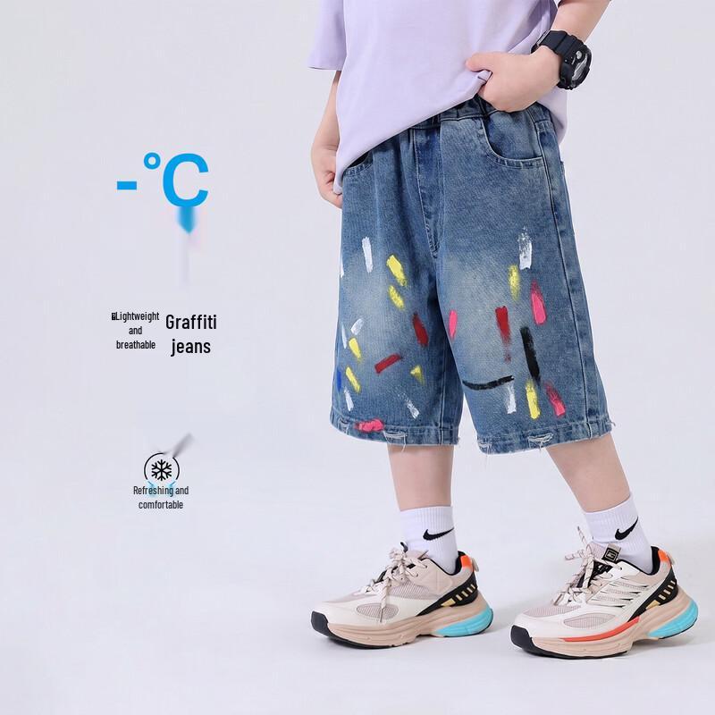 Boys  Summer Loose Denim Shorts L