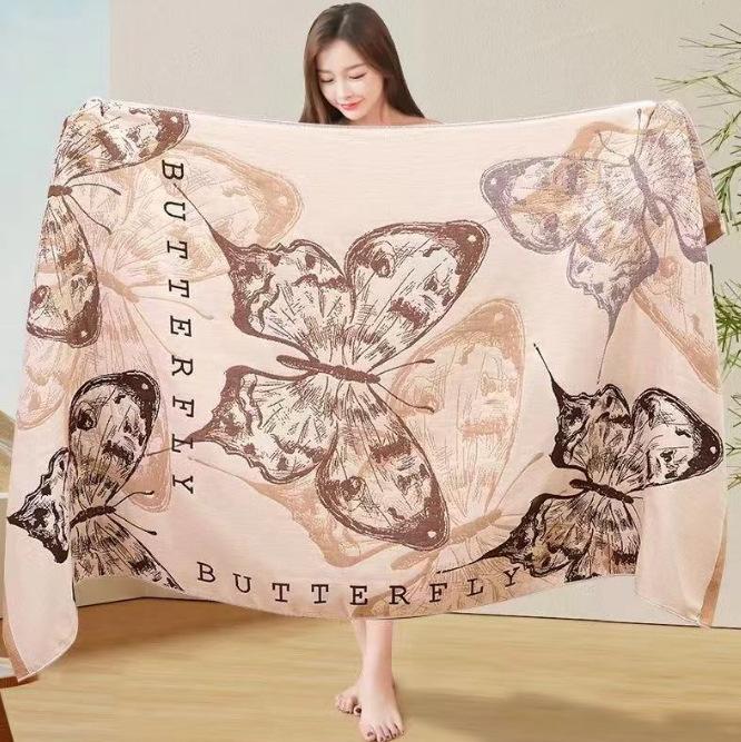 Pure Cotton Gauze Bath Towel Adult Men And Women Plus 80/160 Dirt-Resistant And Water-Absorbing Soft Cotton Quick-Drying Gauze Bath Towel