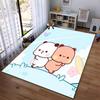 Cute Cartoon Panda and Bear Design Carpet with Butterflies and Sky Background Suitable for Use As an Anti-slip1 For1room and Bedroom Sofas