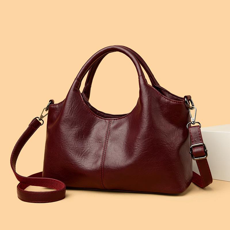 New Women's Bag, Light Commuter Messenger Bag, High-texture Soft Leather Handbag, Large-capacity Shoulder Bag.