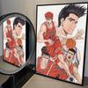 1PC Anime Slam Dunk Poster Film Vintage Japan Poster Self-adhesive Art Waterproof Paper Sticker Coffee House Bar Room Wall Decor