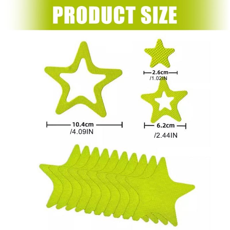 12/24Pcs Star Shape Anti Slip Shower Sticker Adhesive Decal Safety Bathtubs Strips for Bath Tub,Shower Floor,Stair