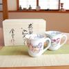 Ruhestandsgeschenk, Paar-Becher, Dankbarkeitsgeschenk, Ruhestandsgeschenk, Blume der guten Gesundheit, sechs Kürbisse, Arita Ware, hergestellt in Japan, für Geschenke
