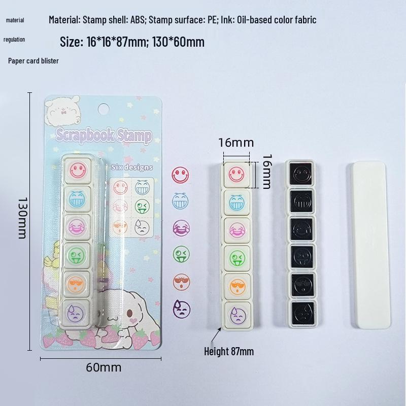 Creative Cartoon 6-in-1 Photosensitive Stamp for Kids