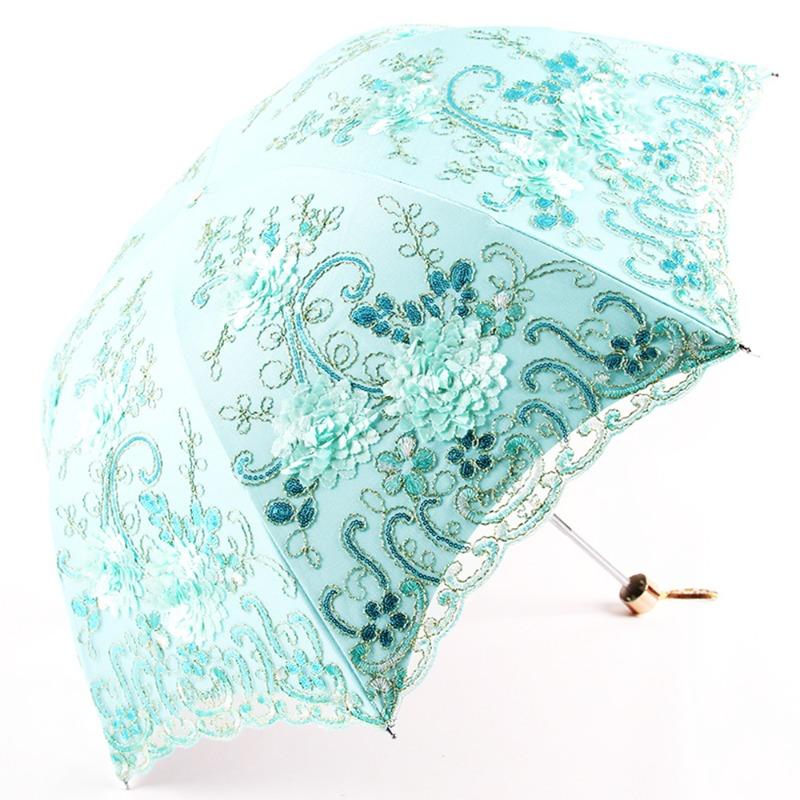 Princess Umbrella Sunshade Lace Anti-sunshine Ombrelle Women Anti-ultraviolet Rubber Sun Parasol Sunshine And Rain Dual-purpose