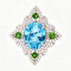Natural Amethyst, Citrine, and Topaz Gemstone Ring for Women in S925 Sterling Silver