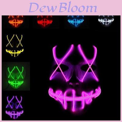 Eye-catching Halloween Scary Mask Cosplay With Led Lights For Unforgettable Costume Parties