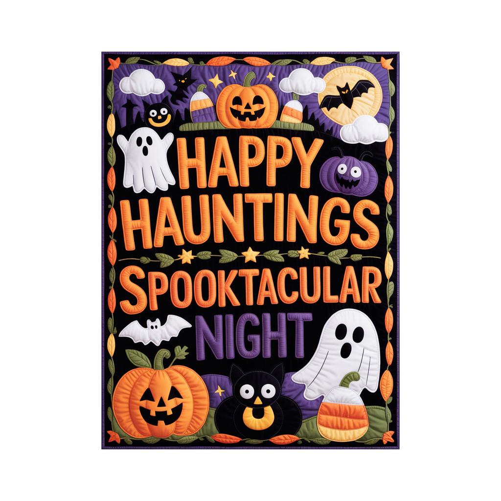 Halloween Print Pumpkin Castle Blanket Flannel Blanket Throw Blanket