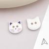 40pcs Creative Kitty Buttons 12mm Kitten Head Buttons Mini Calico Cat Buttons  Clothing Coat