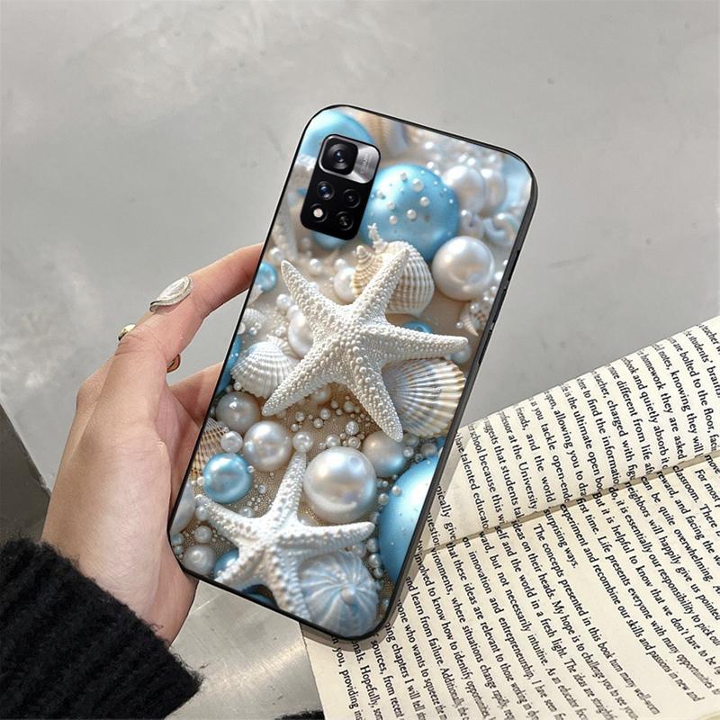 Phone Case For Xiaomi Poco C71 15T 14T Pro Redmi note 15 14 14 13 Pro Redmi A5 15C 13C Starfish Shell blue Ocean
