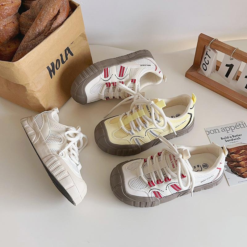 American Mountaineering Women's Shoes 2025 Platform Dad Shoes Versatile Hiking Shoes BE-6853