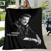 French rock star Johnny Hallyday print blanket picnic blanket vintage blanket home travel birthday gift bed blanket thin blanket