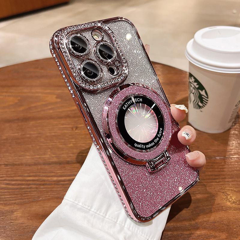Rhinestone Glitter Magnetic Bracket for iPhone 14 Pro Max Case