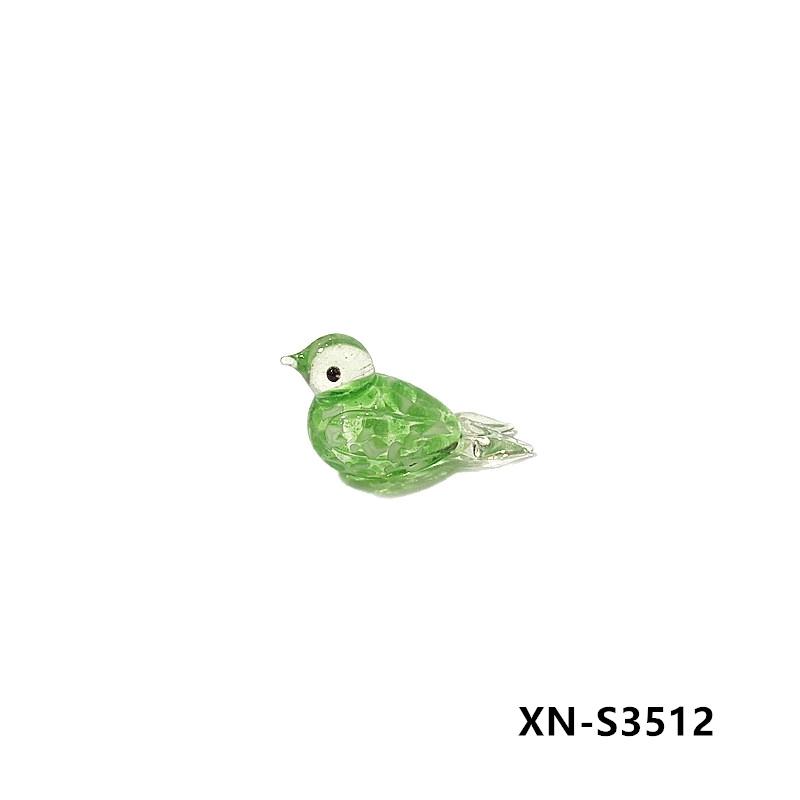 Handgefertigte Mini-Glasvogel-Figur Bunt Niedlich Kleines Tier-Ornament Innenbereich Zuhause Schreibtisch Feengarten Bonsai-Pflanzgefäß Dekorationszubehör