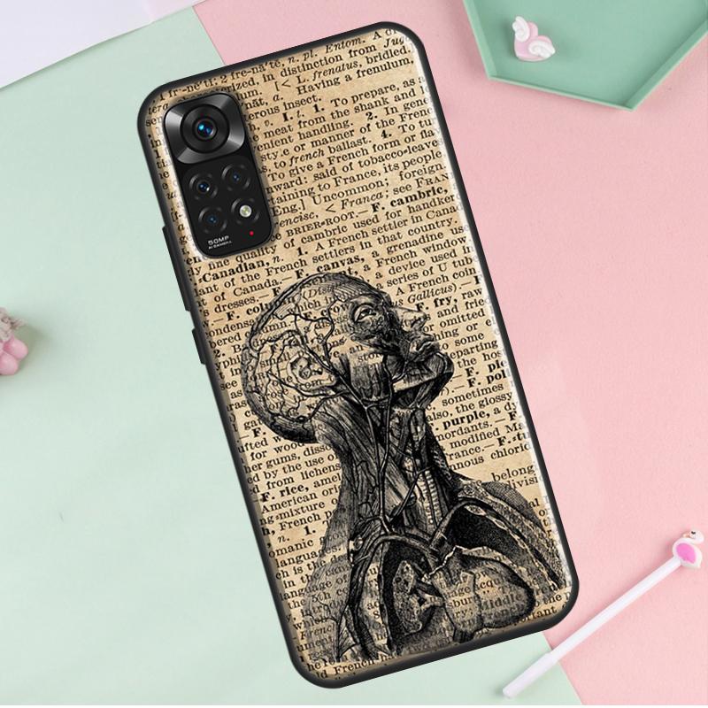 

Медицинские человеческие органы Сердце Искусство для Redmi Note 12 Pro Plus Чехол для Redmi Note 10 8 9 11 Pro 12S 11S 10S 9S 9C 10C 12C Чехол Redmi Note 10 Pro