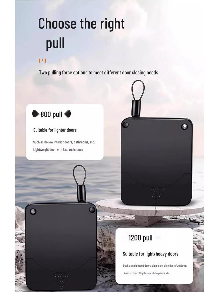 Silent Automatic Door Closer with Pull Rope for Sliding Doors 