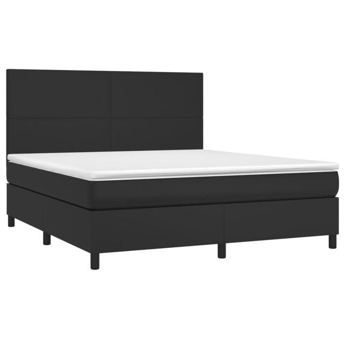 VidaXL Bed Slat Base with Mattress and LED, Upholstered Bed, Double Bed, Adult Bedroom Interior Bed, 3135831