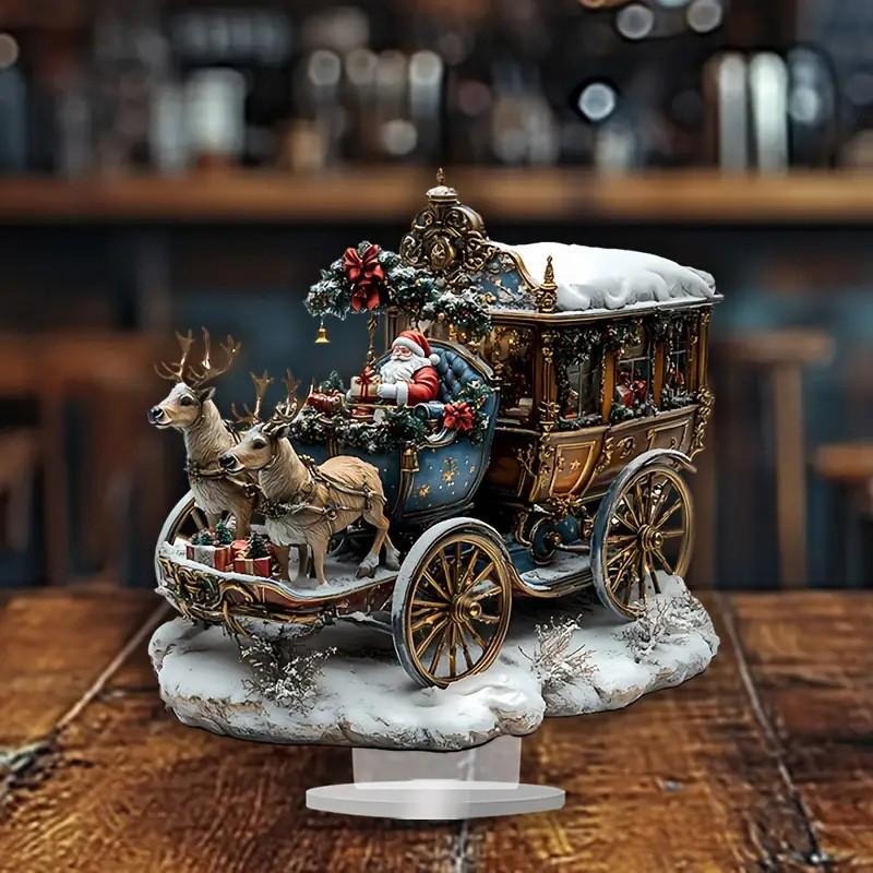 Creative Acrylic Santa Claus & Christmas Tree Hanging Ornaments