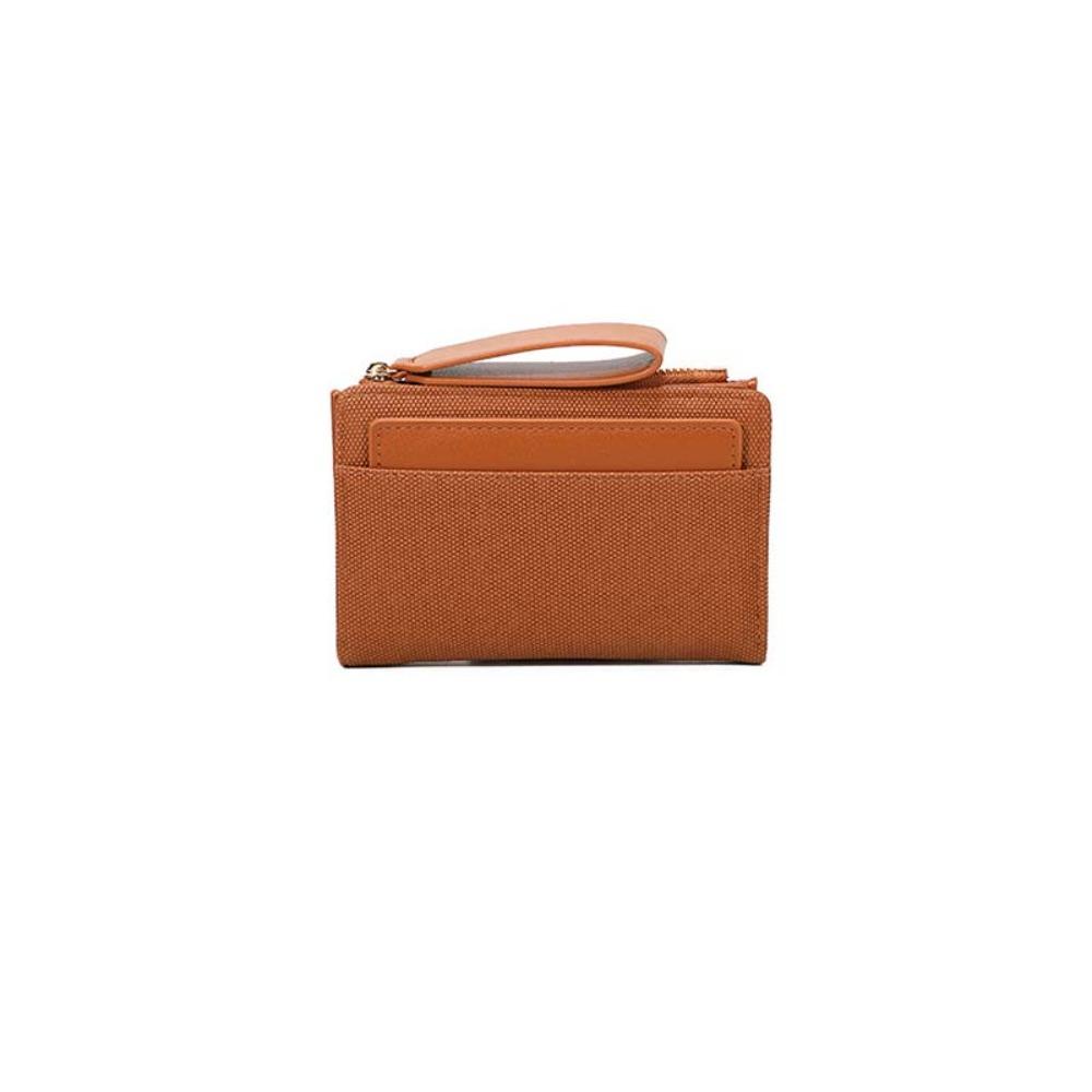 

Многофункциональная сумка-кошелек для наличных, легкий роскошный двустворчатый короткий кошелек, элегантный карманный кошелек, кошелек для девушек коричневый