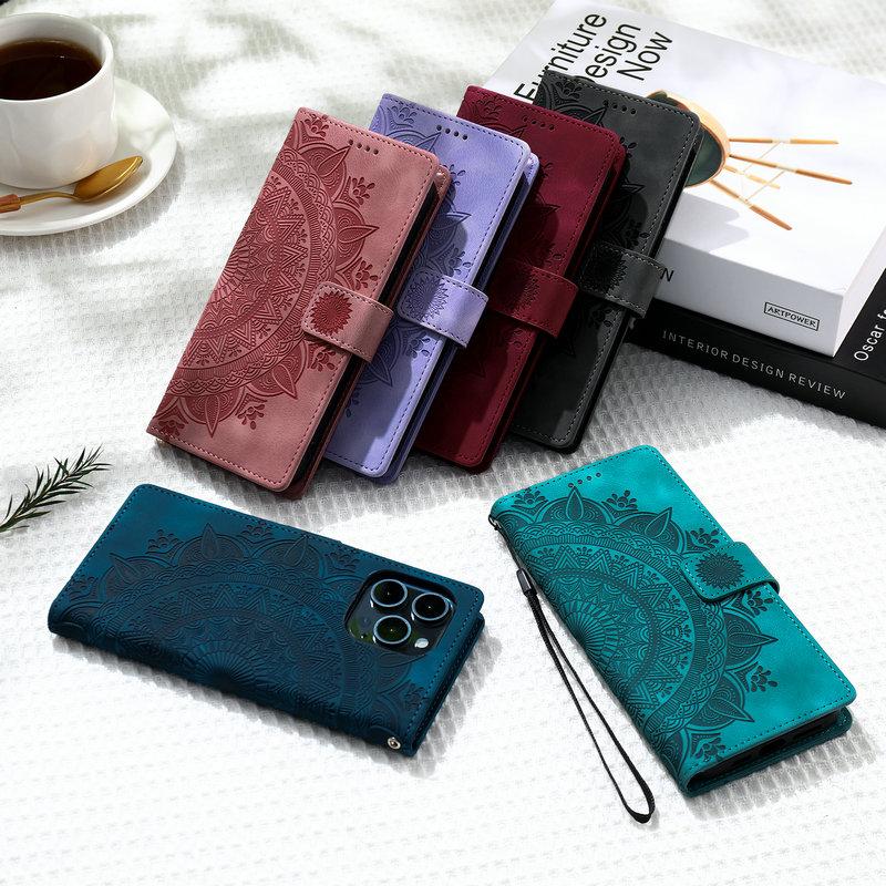 Flip Leder Wallet Handyhülle für iPhone 17 16 15 14 13 12 11 Pro Max 17E 16E Air Mini XR X 8 7 Plus SE Kartenhalter Hülle Tasche