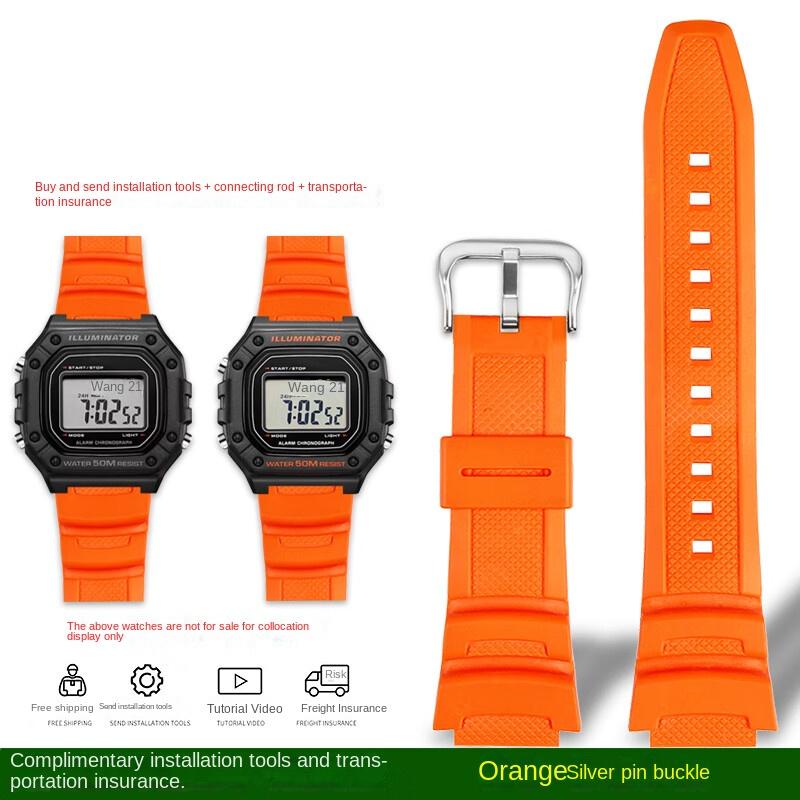 

Разноцветный силиконовый ремешок для часов Casio W-218H MRW-210H ae-1200 /1100 / f-108 /sgw300 /400 /w-800h Замена мужского резинового ремешка 18mm