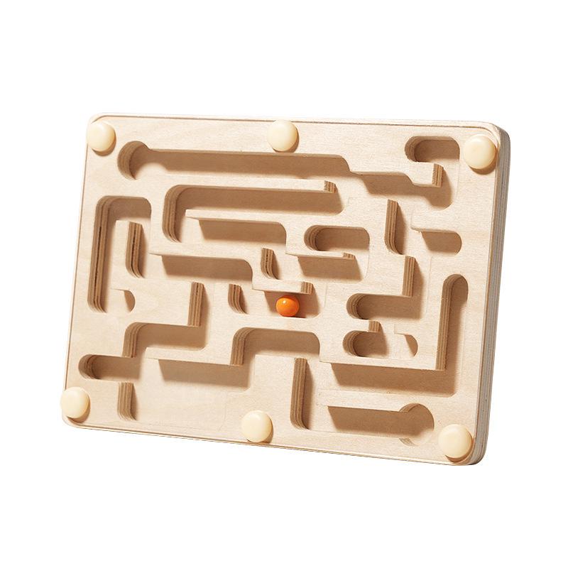 Wooden Palm-Sized Balance Maze: Children s Concentration & Coordination Toy