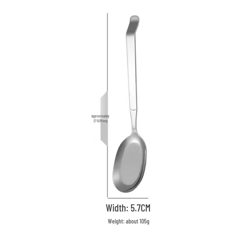 ZISIZ Stainless Steel Square Head Serving Spoon
