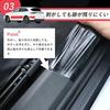Car Protector Door Side Step Edge Tape Scratch and Dirt Impact Scratch and Scratch Concealing 5cm Wide x 10m Film, Film, Guard, Black/Transparent
