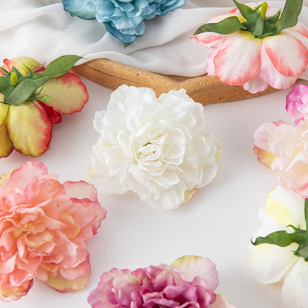 100 Stück Künstliche Pfingstrosen Hochzeit Brautparty Weihnachten Heimdekoration Gartenbögen DIY Geschenkbox Heißer Verkauf Blumenkopf
