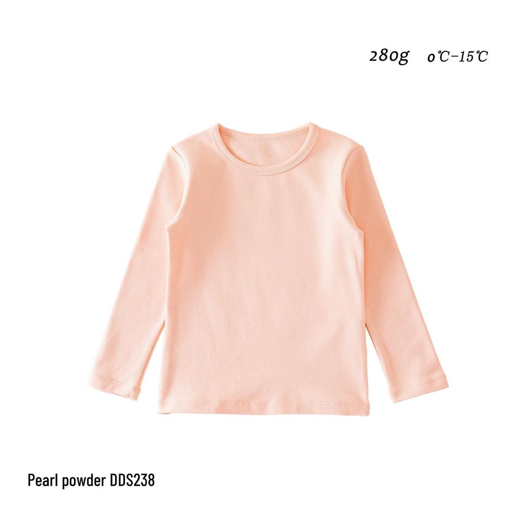 Children's Class A Pure Cotton Long Sleeve T-shirt - Autumn/Winter Round Neck Base Layer for Boys and Girls.