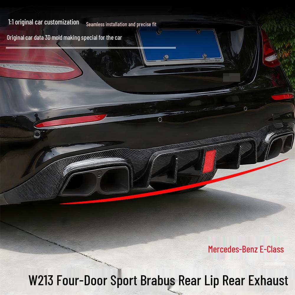 Brabus Rear Diffuser Tailpipes for Mercedes-Benz E-Class W213 (2017+), Sport Upgrade, Four-Door Model