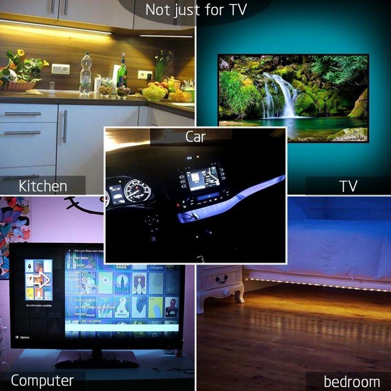 5V LED Battery-Powered 5050 Waterproof Light Strip with Remote Control for TV Chassis Decoration