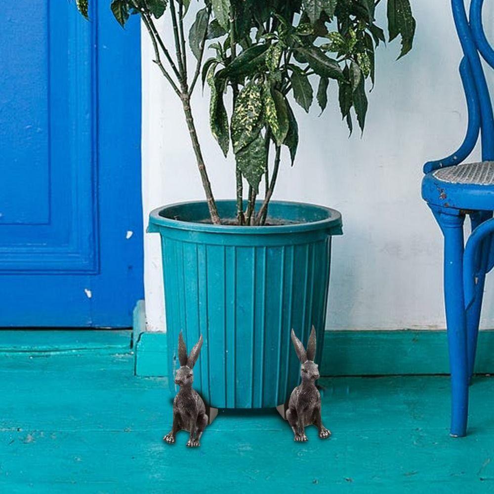 3Pcs/set Weather Resistant Small Animal Ornaments Animal Flower Pot Stand Vases Decor