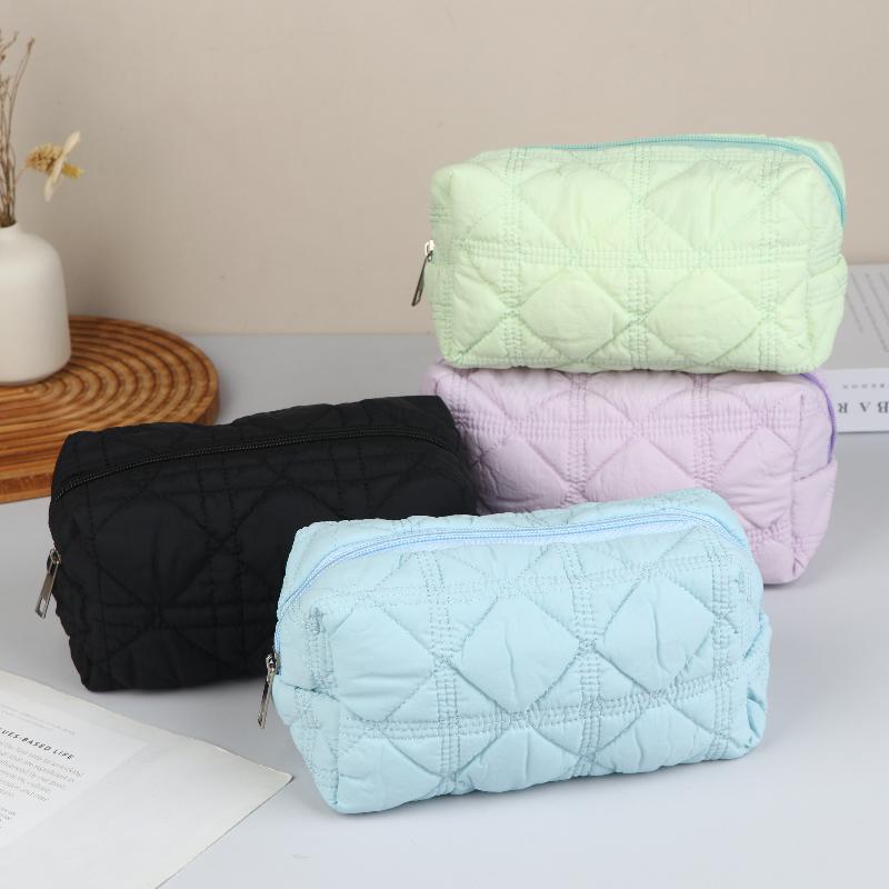 Solid Color Storage Bag Pencil Case Minimalist Lightweight Stationery Large Capacity Pencil Box