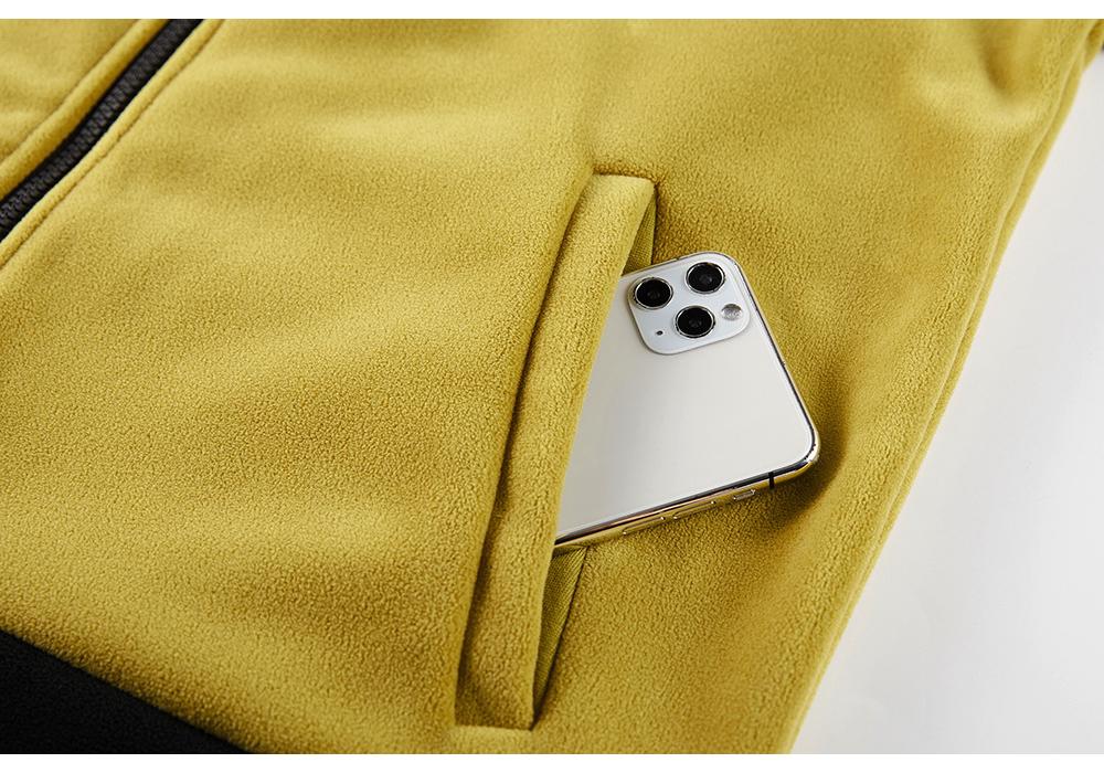 Men's Plus Size Sherpa Fleece Hoodie Jacket - Winter Outdoor Sports Patchwork Cardigan Outerwear