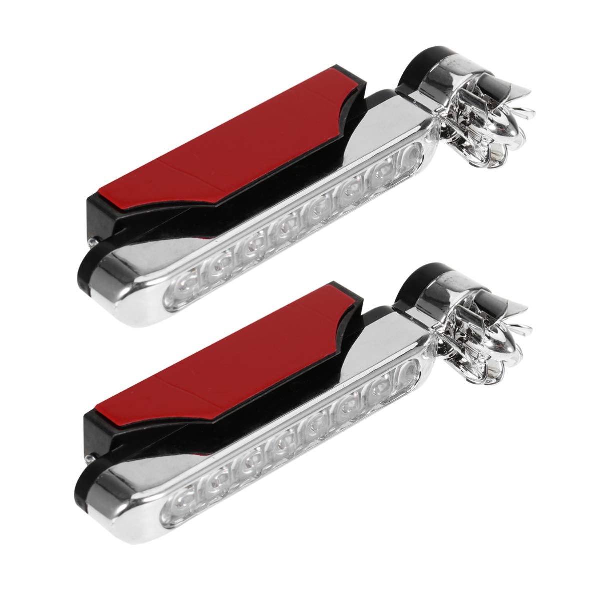 

VORCOOL 2pcs Wind Power Light Car Daytime Running Light Lamp 8-LED Auto Exterior Decorative Lamp Car Accessories (Colorful) M M