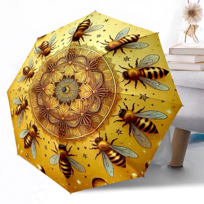 Honey Automatic Umbrella Folding Umbrella with 8 Ribs Weight Perfect for Outdoor Adventures Elegant Umbrella